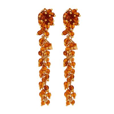 Rosantica Beaded Metal Clip-on Drop Earrings
