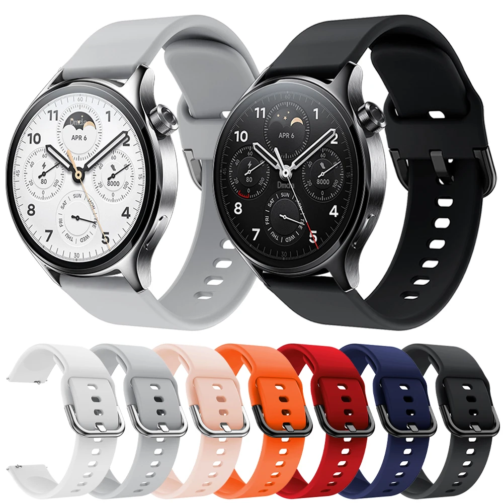 22mm Silikon Uhrenarmbänder Für Xiaomi Mi Uhr S1 Pro /S1 Aktive/Farbe 2/Mi Uhr S3 S2 strap Armband Gürtel Armband Zubehör Image