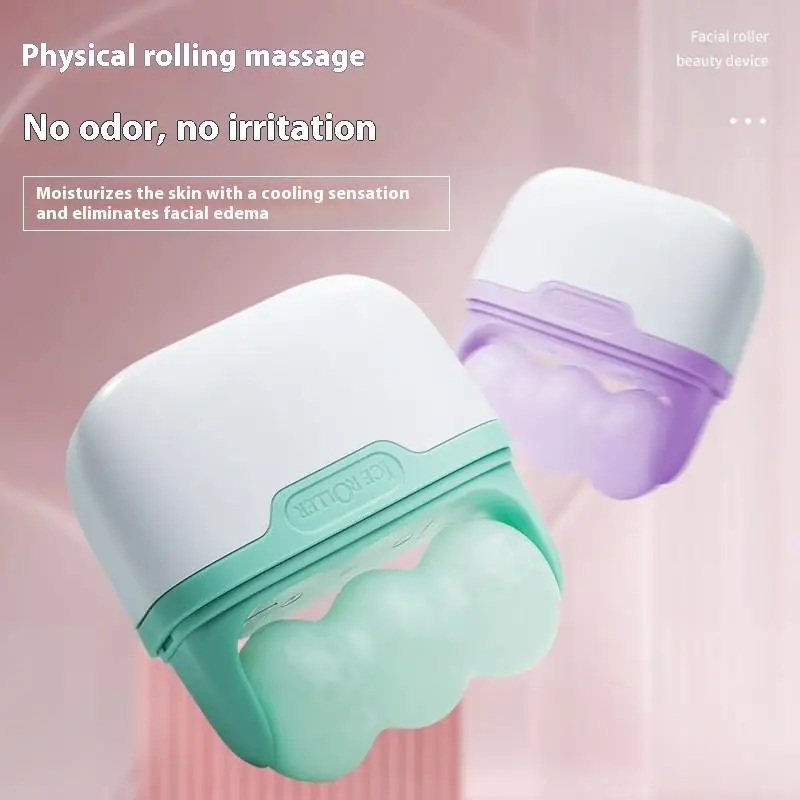Cold Compress Device Double Headed Roller 2-in-1 Ice Massage Device Multi Functional Massager For Relieving Edema Cooling Image
