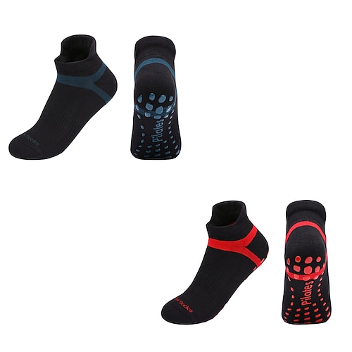 Herren 2 Paare Mehrfachpackungen Socken Laufsocken Freizeitsocken Blau Weiß Rot / Grün Farbe Farbblock Urlaub Sport Outdoor Täglich Basic Mittel Frühling Herbst Mode Lässig Image