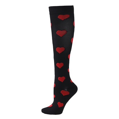 3 Paar Unisex-Sport-Kompressionssocken, elastische Wadensocken mit langem Schlauch für Damen und Herren, athletische Drucksocken zum Laufen und Seilspringen Image