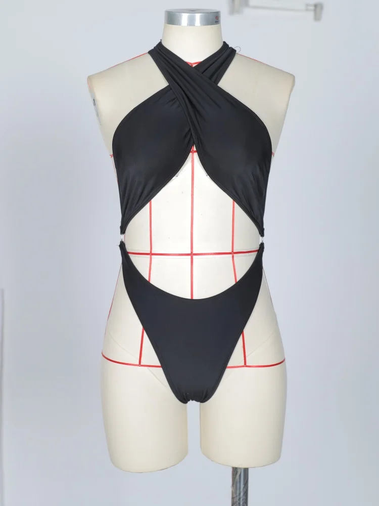 Sexy Damen-Badeanzug, 2025, Neckholder-Bademode, sexy Bikinis, Bandage, Badeanzug, Sommer-Biquinis, neue Strandkleidung, Bikini-Sets Image