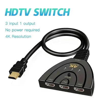 VIdeo Switcher Hub 1080P Für DVD HDTV Xbox PS3 PS4 HDMI-kompatibel Schalter KVM Splitter 4K 2K 3D 3 eingang 1 Ausgang Mini 3 Port Image