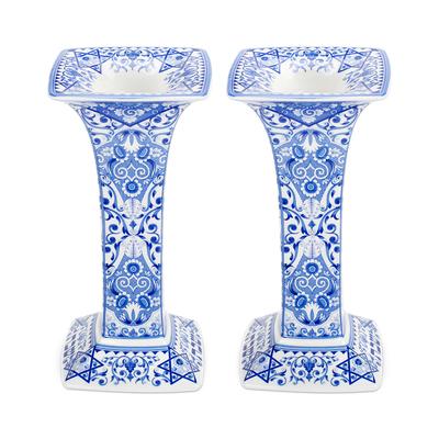 Spode Judaica Collection Set Of Two Sabbath Candlesticks