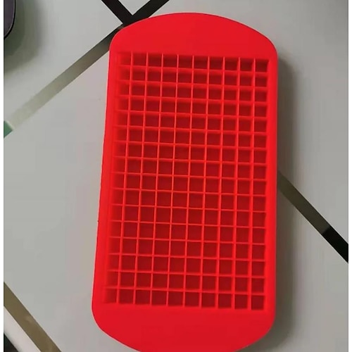 160 Fächer Silikon-Eiswürfel, gefrorene Mini-Eiswürfelschale in Lebensmittelqualität, kleine quadratische Eisform zur Aufbewahrung von Getränken, Lebensmittelaufbewahrung, leicht zu lösender, Image