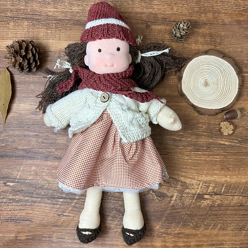 Baumwollkörper Waldorfpuppe Puppe Künstler handgemachte Mini-Anziehpuppe DIY Halloween Geschenkbox Verpackung Segen für Weihnachtsgeschenke Image