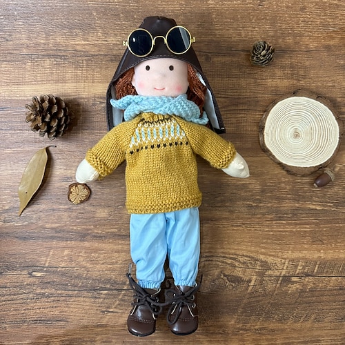 Baumwollkörper Waldorfpuppe Puppe Künstler handgemachte Mini-Anziehpuppe DIY Halloween Geschenkbox Verpackung Segen für Weihnachtsgeschenke Image