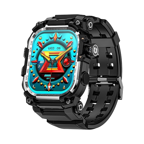 LOKMAT APPLLP 7 MAX Smartwatch 2.06 Zoll 4G LTE Mobilfunk-Smartwatch 3G Bluetooth Schrittzähler Anruferinnerung Aktivitäts-Tracker Kompatibel mit Android iOS Damen Herren GPS Freisprechanrufe