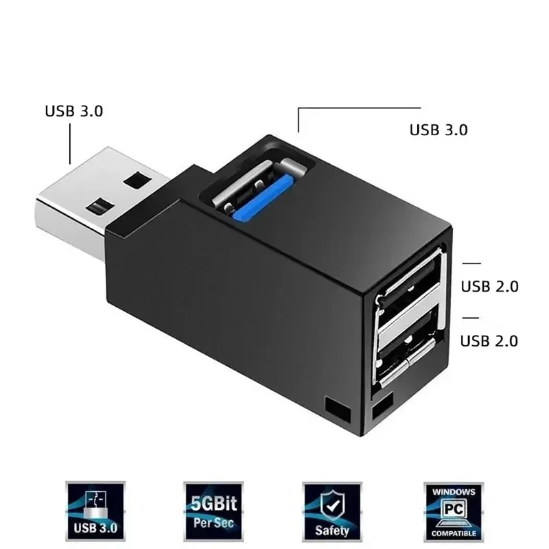 USB 3.0 HUB Extender Auto Splitter Multi Port USB Hubs 2.0 Laptop Büro Multifunktions Lesen USB Disk Lade Adapter Image