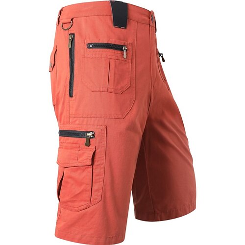 Herren Cargohosen Wanderhosen Sommer Außen Normale Passform Schnelltrocknend Leicht Elastisch Atmungsaktiv Shorts Caprihose Armeegrün Blau Tennis Golfspiel Laufen S M L XL XXL Image