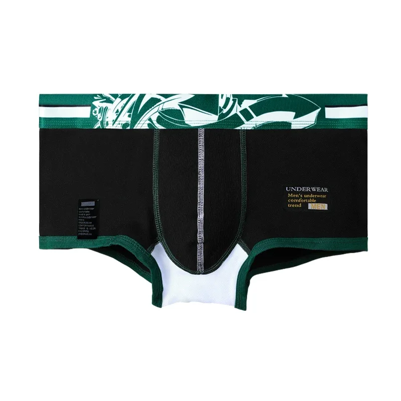Herrenunterwäsche, Herren-Trenddruck, bequeme Boxershorts, Sommer, schmale Boxershorts, Jungen, Jugend, Sport, kurze Shorts Image