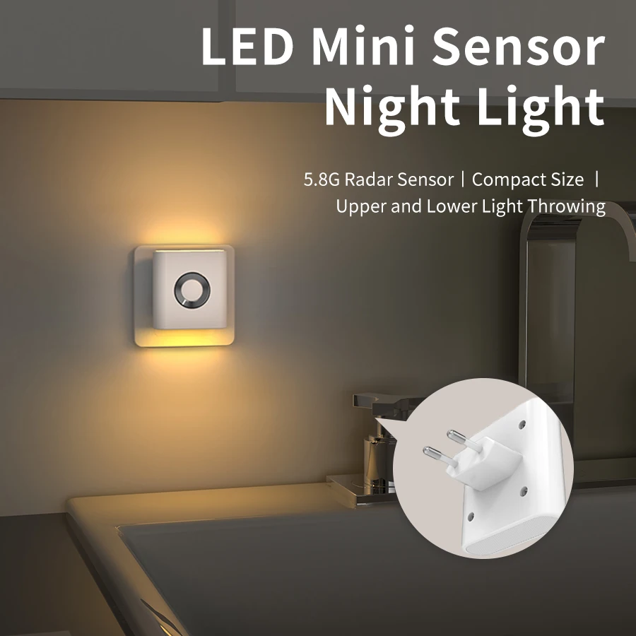 Menschlicher Körper Sensor LED Nachtlicht mit EU Stecker Wand Lampe Dual Kopf Beleuchtung Umgebungs Licht für Schlafzimmer Badezimmer Treppen Nachtlicht
