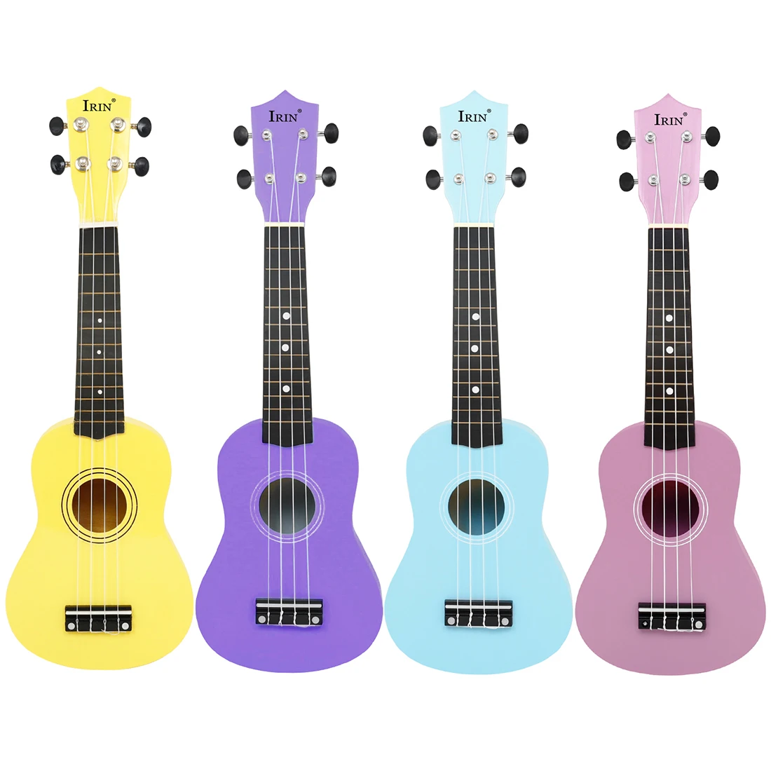 Blaue Ukulele, 21 Zoll, Anfänger-Ukulele, Lindenholz, Mini-Gitarre, 4 Saiten, Ukulele, Gitarre, Musikinstrument, Mädchen-Geschenke Image