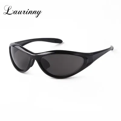 Vintage Y2K Sport blue Mirror Film lens Sunglasses Brand Design Men Driving Shades Sun Glasses UV400 Goggles Women Eyeglasses