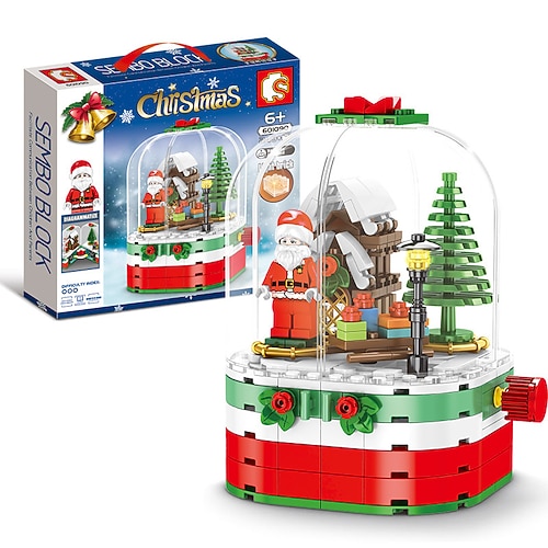 Festival Reihe Kristall Festbaum Bauklötze Spielzeug Kristall Festbaum Musikbox Kreative Puzzle Zusammenbau Spielzeuge Festgeschenk Halloween/Erntedankfest/Festgeschenk Weihnachtsgeschenk Image