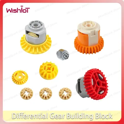 5PCS/8PCS Differential Getriebe Bausteine MOC Technische Teile Kompatibel Ziegel Kind DIY Geändert Spielzeug Zubehör Image