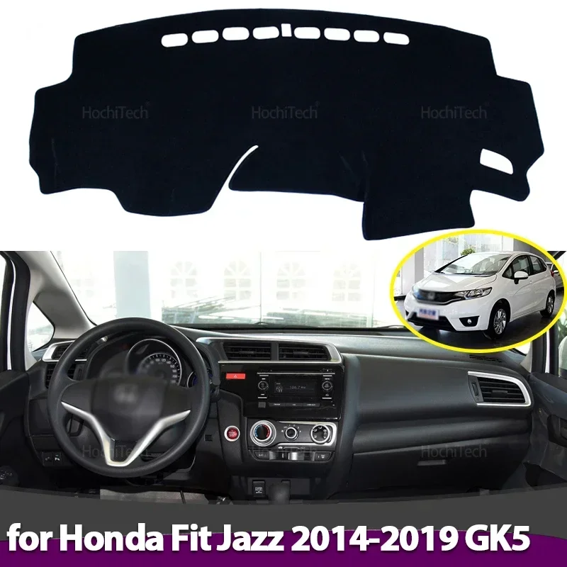 Anti-Slip Dashboard Abdeckung Schutz Pad Auto Zubehör Sonnenschirm Teppich Für Honda Fit Jazz 2014 2015 2016 2017 2018 2019 GK5 Image