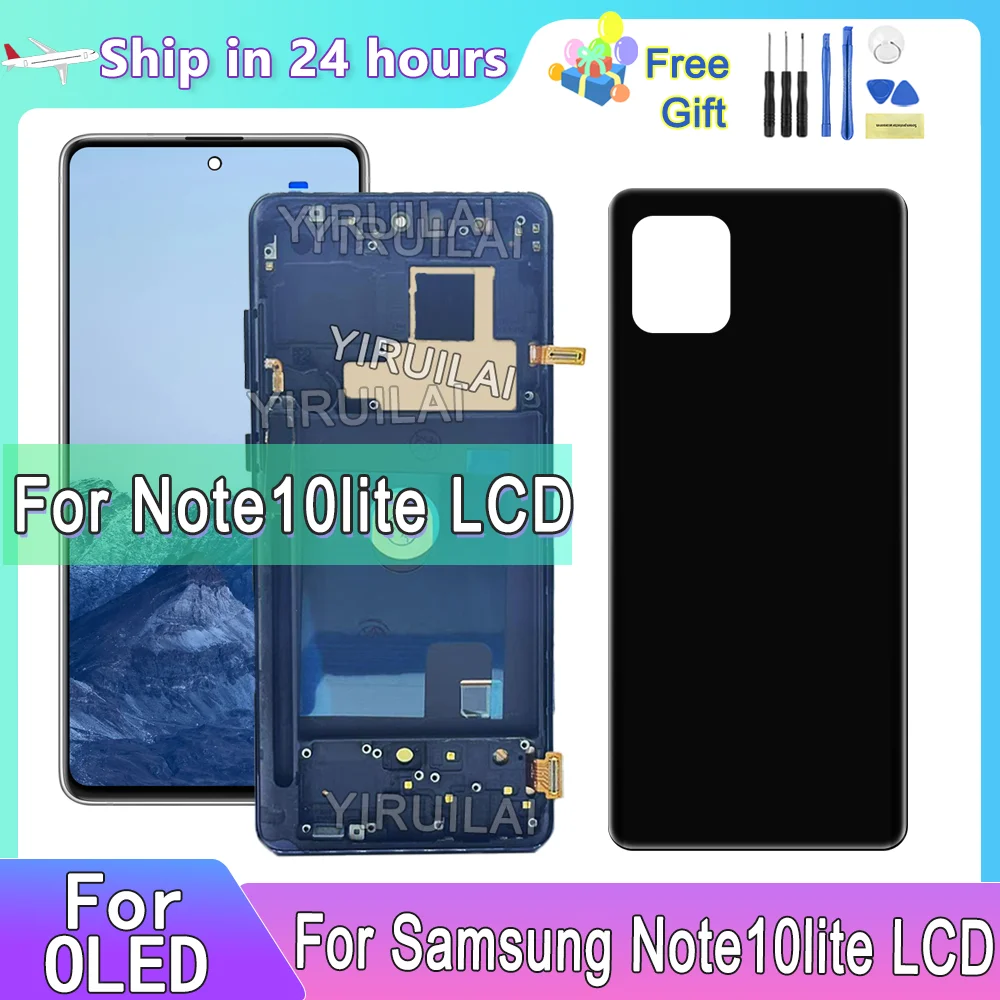 OLED Für Samsung Galaxy Note 10 Lite LCD Display Mit Rahmen Touch Screen Für Samsung N770 N770F/DS N770F/DSM LCD Display Image