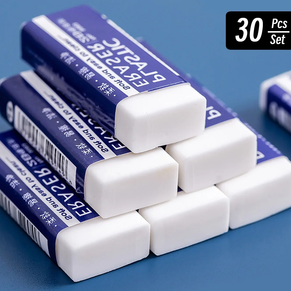 1/10/30 Stück 2B Radiergummi, sauber und sauberfrei, für Studenten, Prüfung, Büro, Skizze, weicher Radiergummi für Kinder, Korrekturbedarf, Bleistift, Gummi Image