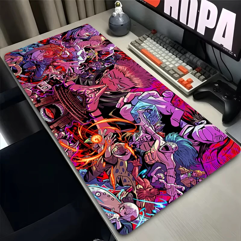 Anime Mauspad, groß, XXL, Schreibtischunterlage, Laptop, Büro, Mauspad, Schreibtischdekoration, erweitertes Mauspad, PC-Tastaturmatte, Jujutsu Kaisen Schreibtischunterlage Image