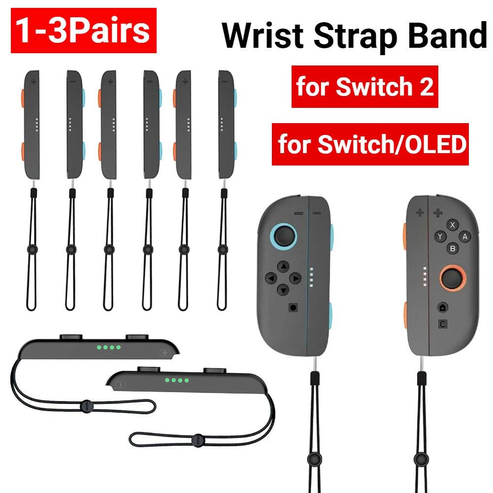 2–6 Stück Handschlaufe für Switch 2 Joy-Con Handseil-Controller, Anti-Verlust-Handschlaufe für Switch2/Switch/OLED Joy-Con Controller Image