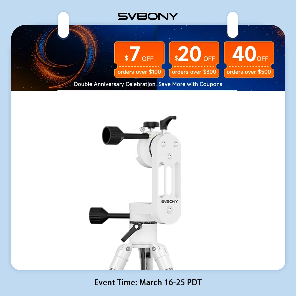 Svbony SV225/SV225MINI/SV225T Altazimuth-Teleskophalterung mit einstellbarem Winkel und feiner Einstellschaltung, für Astronomie-Sternenbeobachtung Image