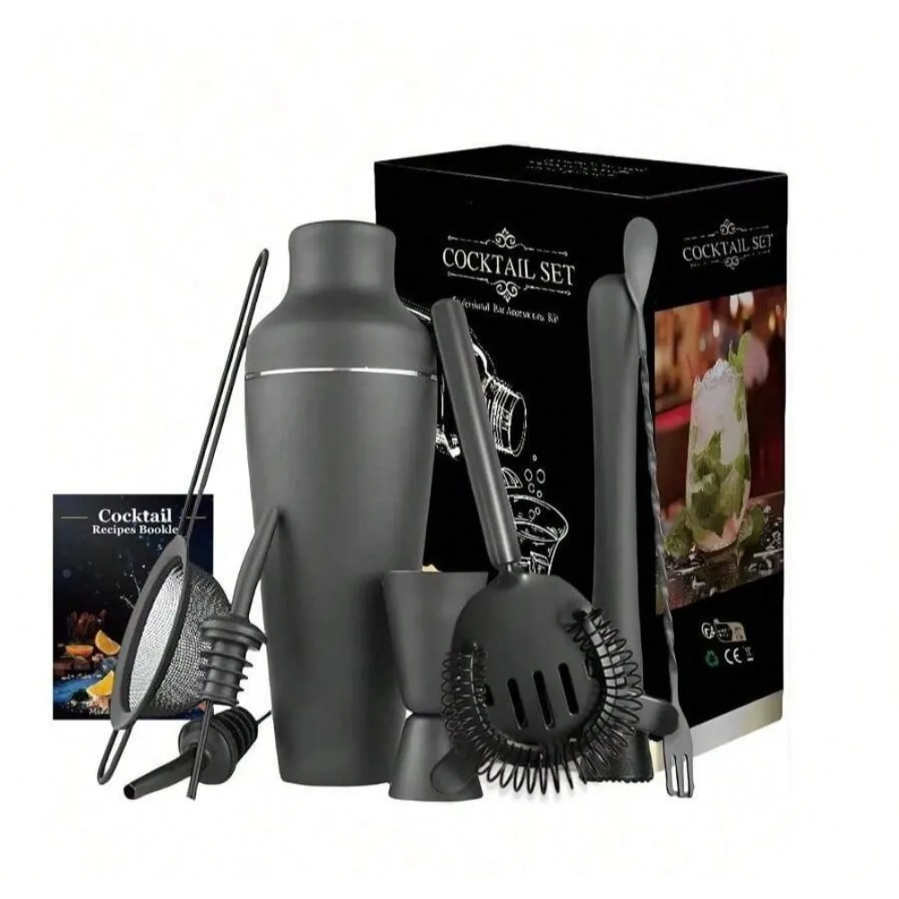 Cocktail-Shaker-Set, Bar-Set, Cocktail-Set zum Mischen von Getränken, professionelle Bar-Werkzeuge und Bar-Werkzeuge für Getränke zu Hause, Barkeeper-Set Image