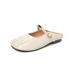 Women's High Heeled Sandals Slippers Comfortable Summer Outer Wear Flat Maternity Loafers Sets Slip on Non-Slip Vintage Walking Wedding Court Shoes Beige 6