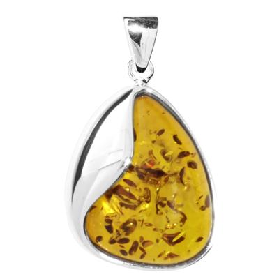 Ketten-Anhänger OSTSEE-SCHMUCK "Ostsee-Schmuck Anhänger Jeska 34 mm Anhänger Jeska 34 mm", weiß, Schmuckanhänger, Damen, 34 x 20mm, Silber 925 (Sterlingsilber), 4.1 g Image