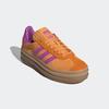 Sneaker ADIDAS ORIGINALS "GAZELLE BOLD E", Gr. 36, flash orange, lila burst, crew orange, Leder, Synthetik, sportlich, Schuhe
