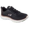 Sneaker SKECHERS "FLEX APPEAL 5.0", Damen, Gr. 36, rosa (schwarz, roségoldfarben), Textil, sportlich, Schuhe, Trainingsschuh, Freizeitschuh in veganer Verarbeitung