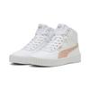 Sneaker PUMA "CARINA 3.0 MID", Gr. 40, weiß (puma weiß, rose quartz, puma gold), sportlich, Schuhe