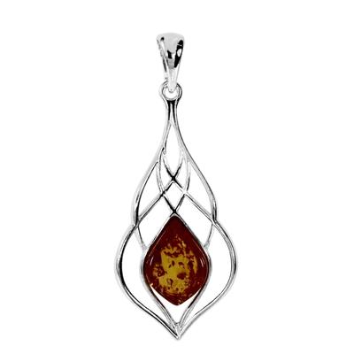 Ketten-Anhänger OSTSEE-SCHMUCK "Ostsee-Schmuck Anhänger Iben Anhänger Iben", weiß, Schmuckanhänger, Damen, 39 x 16mm, Silber 925 (Sterlingsilber), 1.8 g Image