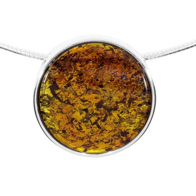 Halsreif OSTSEE-SCHMUCK "Ostsee-Schmuck Halsreif mit Anhänger Gleiter-Frouke 24 mm" Gr. 50, silber (silberfarben), Halsketten, Damen, 50cm, Silber 925 (Sterlingsilber), L: 42cm Image