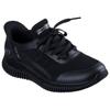 Sneaker SKECHERS "BOBS GEO LITE", Damen, Gr. 35, schwarz, Textil, unifarben, sportlich, Schuhe, Praxischuh, Freizeitschuh, Komfortschuh mit Slip-ins