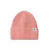 Beanie CALVIN KLEIN JEANS "Monogram Rib Beanie", Baby, Gr. S/M, rosa (brandied apricot), Strick, Obermaterial: 100% Polyacryl, casual, Mützen, mit Logopatch