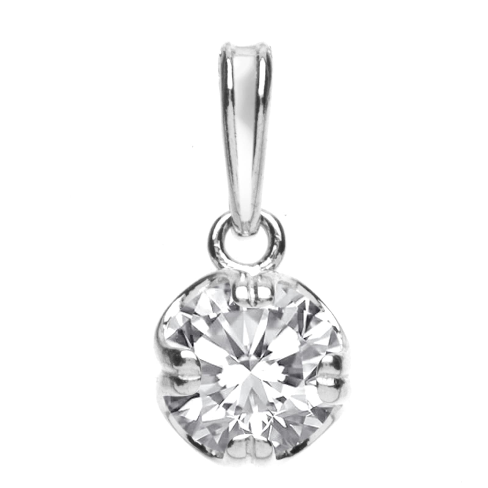 Kettenanhänger OSTSEE-SCHMUCK "Ostsee-Schmuck Anhänger Fridoline Anhänger Fridoline", weiß, Schmuckanhänger, Damen, 20 x 9mm, Silber 925 (Sterlingsilber), 1,8 g, Kettenanhänger