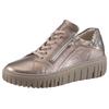 Plateausneaker WALDLÄUFER "H-LIVIA", Damen, Gr. 8,5 (42,5), braun (bronzefarben), Nubukleder, Nappaleder, metallic, sportlich, Schuhe, Schnürschuh, Halbschuh, Bequemschuh mit herausnehmbarem Lederfiußbett