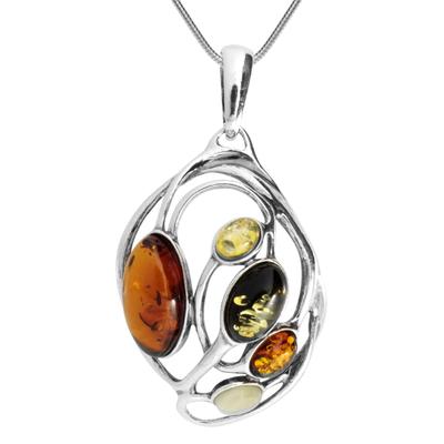 Kette mit Anhänger OSTSEE-SCHMUCK "Ostsee-Schmuck Kette mit Anhänger Loreen" Gr. 70, silber (silberfarben), Halsketten, Damen, 70cm, Silber 925 (Sterlingsilber), L: 42cm Image