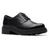 Schnürschuh CLARKS "Orinoco 3", Damen, Gr. 38, schwarz, Leder, unifarben, Lyralochung, klassisch, Schuhe, Budapester, Brogue, Business Schuh mit weicher Lederinnensohle