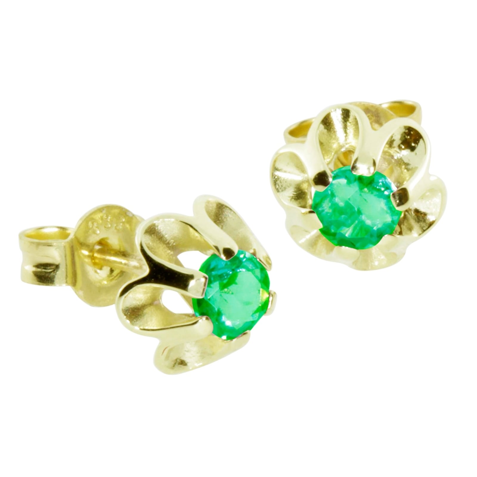 Paar Ohrstecker OSTSEE-SCHMUCK "Ostsee-Schmuck Ohrstecker Pia 4 mm Ohrstecker Pia 4 mm", gelb, Ohrringe, Damen, 8 x 8mm, Gelbgold 333 Image