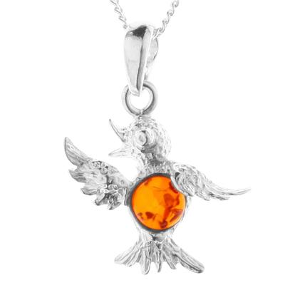 Kette mit Anhänger OSTSEE-SCHMUCK "Ostsee-Schmuck Kette mit Anhänger Kolibri" Gr. 40, silber (silberfarben), Halsketten, Damen, 40cm, Silber 925 (Sterlingsilber), L: 40cm Image