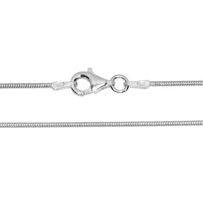 Silberkette OSTSEE-SCHMUCK "Ostsee-Schmuck Kette Schlange 1,0 mm Kette Schlange 1,0 mm" Gr. 42, silber (silberfarben), Halsketten, Damen, 42cm, Silber 925 (Sterlingsilber), L: 40cm Image