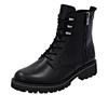 Schnürstiefelette REMONTE, Damen, Gr. 45, schwarz, Leder, unifarben, modisch, Schuhe, Schnürboots, Stiefelette mit wasserabweisender TEX-Membran