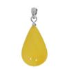 Ketten-Anhänger OSTSEE-SCHMUCK "Ostsee-Schmuck Anhänger", weiß, Schmuckanhänger, Damen, 32 x 14mm, Bernstein, 2.5 g