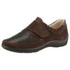 Klettschuh WALDLÄUFER "HENNI-Soft", Damen, Gr. 6,5, braun (dunkelbraun), Veloursleder, Textil, Nubukleder, Basic, Schuhe, Bequemschuh, Halbschuh, Sneaker in Komfortweite H (= sehr weit)