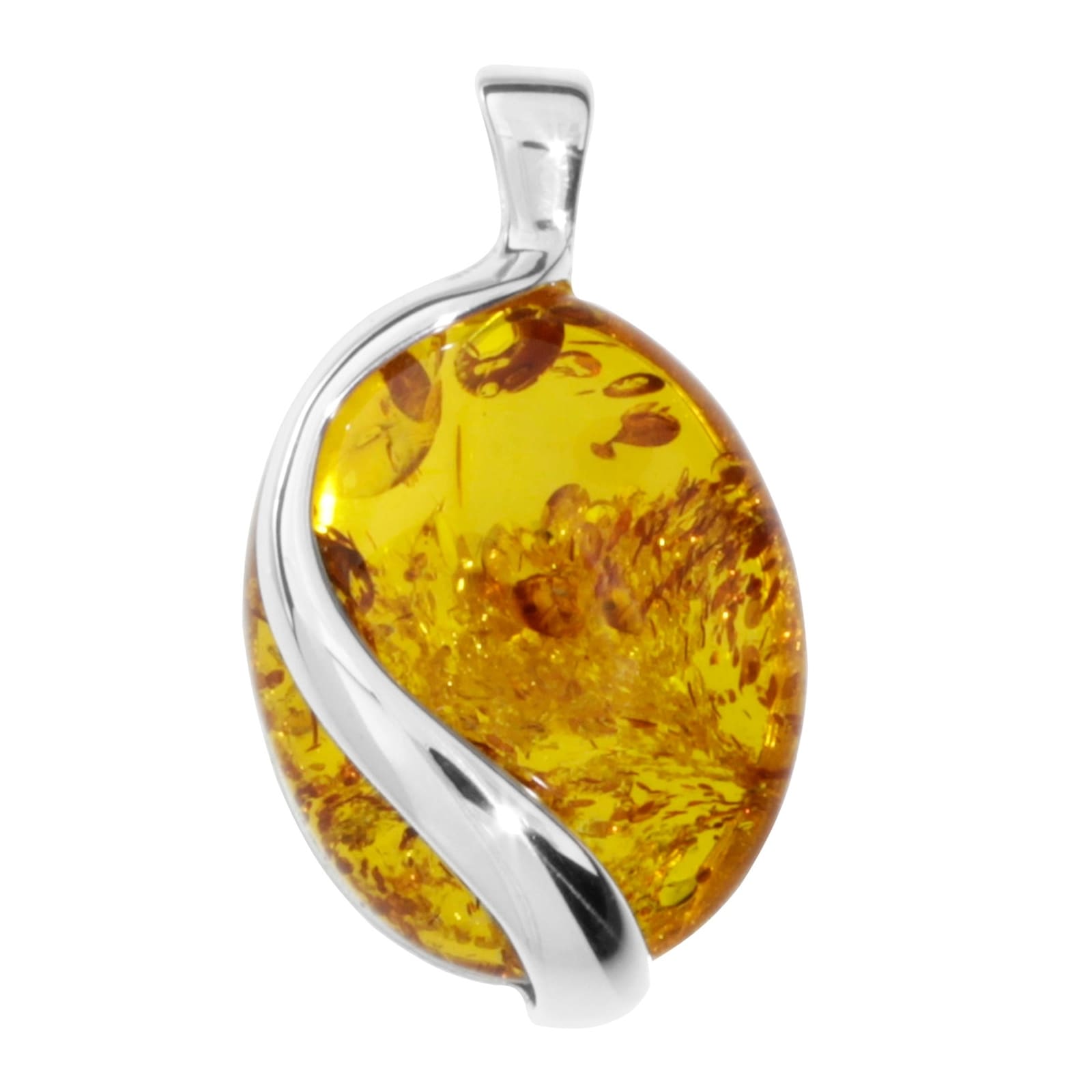 Kettenanhänger OSTSEE-SCHMUCK "Ostsee-Schmuck Anhänger Estefanja Anhänger Estefanja", weiß, Schmuckanhänger, Damen, 35 x 21mm, Silber 925 (Sterlingsilber), 4,7 g, Kettenanhänger