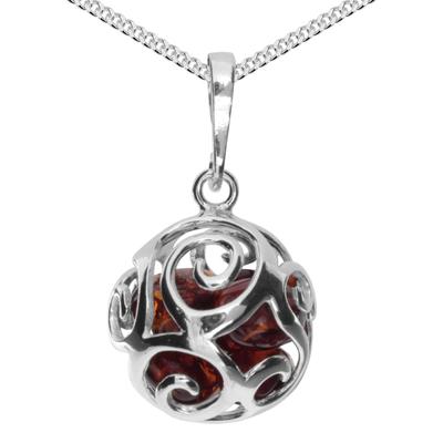 Kette mit Anhänger OSTSEE-SCHMUCK "Ostsee-Schmuck Kette mit Anhänger Svenja" Gr. 50, silber (silberfarben), Halsketten, Damen, 50cm, Silber 925 (Sterlingsilber), L: 42cm Image