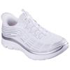 Slip-On Sneaker SKECHERS "SUMMITS PLUS-SOFT LUSTER", Damen, Gr. 36, silber (weiß, silberfarben), Textil, sportlich, Schuhe, Freizeitschuh, Schlupfschuh in veganer Verarbeitung