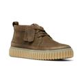 Sneaker CLARKS "Torhill Lace Hi", Herren, Gr. 42, grün (khaki), Nubukleder, casual, Schuhe, Desert Boots, Schnürboots mit Wechselfußbett